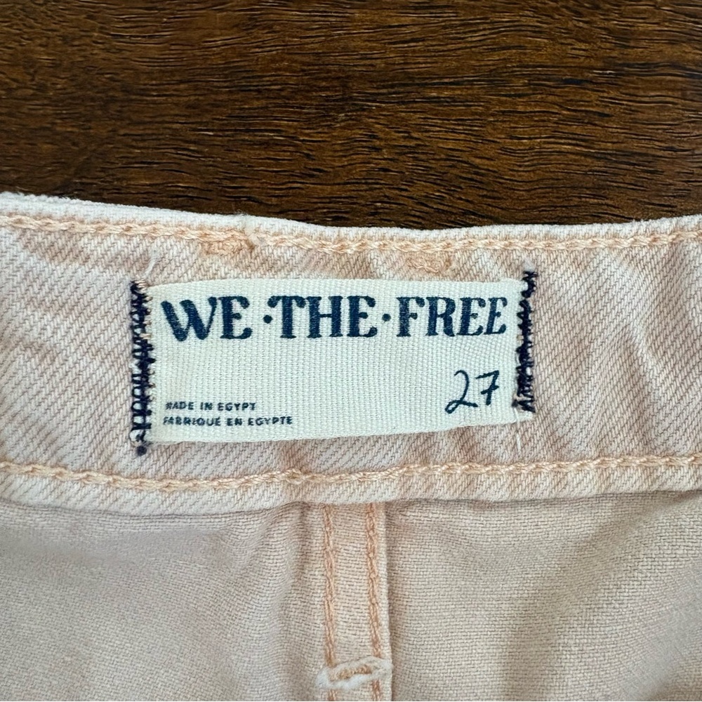 We The Free Beginners Luck Low Rise Slouch Denim Shorts Off White 27 TAG (30”W) - Picture 4 of 8